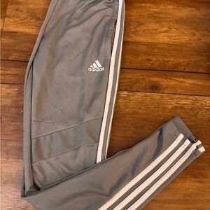 Adidas Kids Charcoal Joggers with Light Stripes